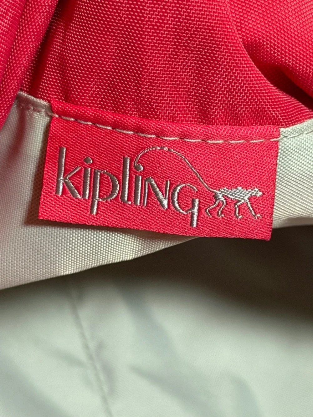 Kipling Digifly Laptop Bag 15” Red Nylon Crossbody Satchel Monkey Keychain